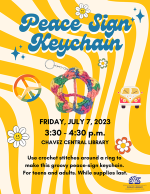 Crochet a peace sign